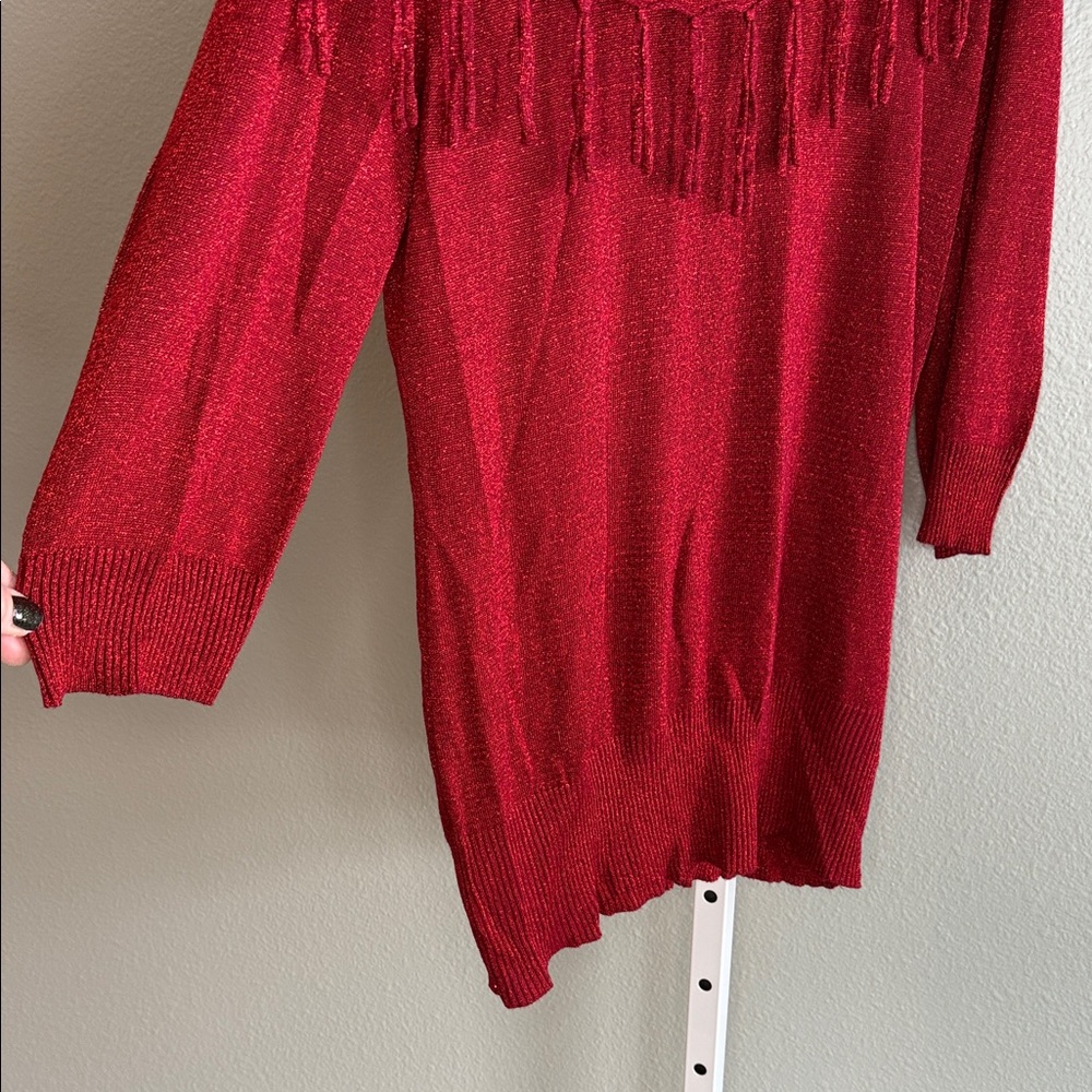 Studio Works Red Off-the-Shoulder Sweater - Picture 4 of 6